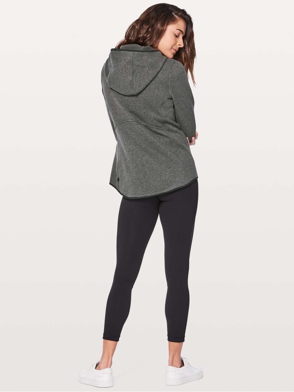 181. Lululemon Fleece & Thank You Pullover size 2 black grey - Picture 3 of 10